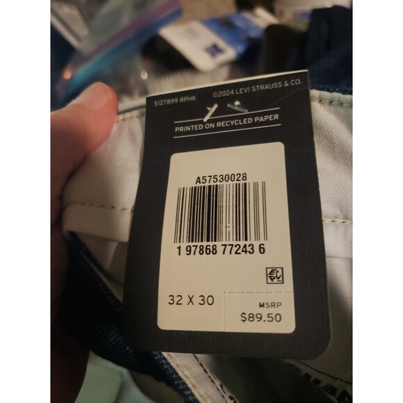 Levi's XX Chino Authentic Fit Men's Cotton Straight Leg Dark Blue Pants Sz 32x30 - Picture 9 of 16